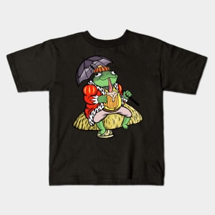 Relaxing Frog King Kids T-Shirt